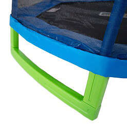 Bounce Pro 7-Foot My First Trampoline Hexagon (Ages 3-10) for Kids, Blue/Green