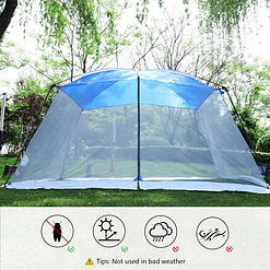 Alpha Camp 13' x 9' Screen House Canopy Sun Shade with One Room, Blue