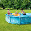 Intex 10' X 30" Beachside Metal Frame Swimming Pool with GFCI 330 GPH Filter Pump Model 28207EH