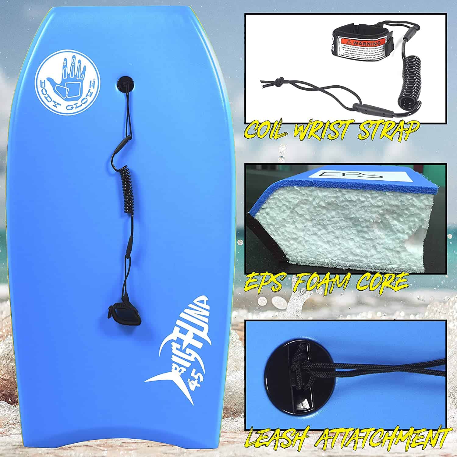 Body Glove Big Tuna 45 inch Large Bodyboard, Leash Included