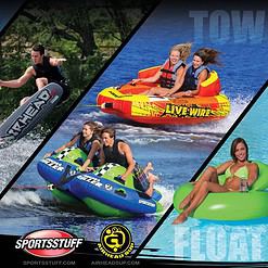 Airhead Big Shot Quadruple Rider Boat Lake Water Towable Open Top Tube | BS-1