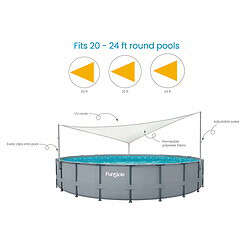 Funsicle Above Ground Swimming Pool Canopy, Sun Shade, White, Triangular, Adults, Unisex