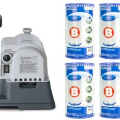 Intex 2500 GPH Krystal Clear Pool Filter Pump w/ GCFI & 6 Type B Cartridges