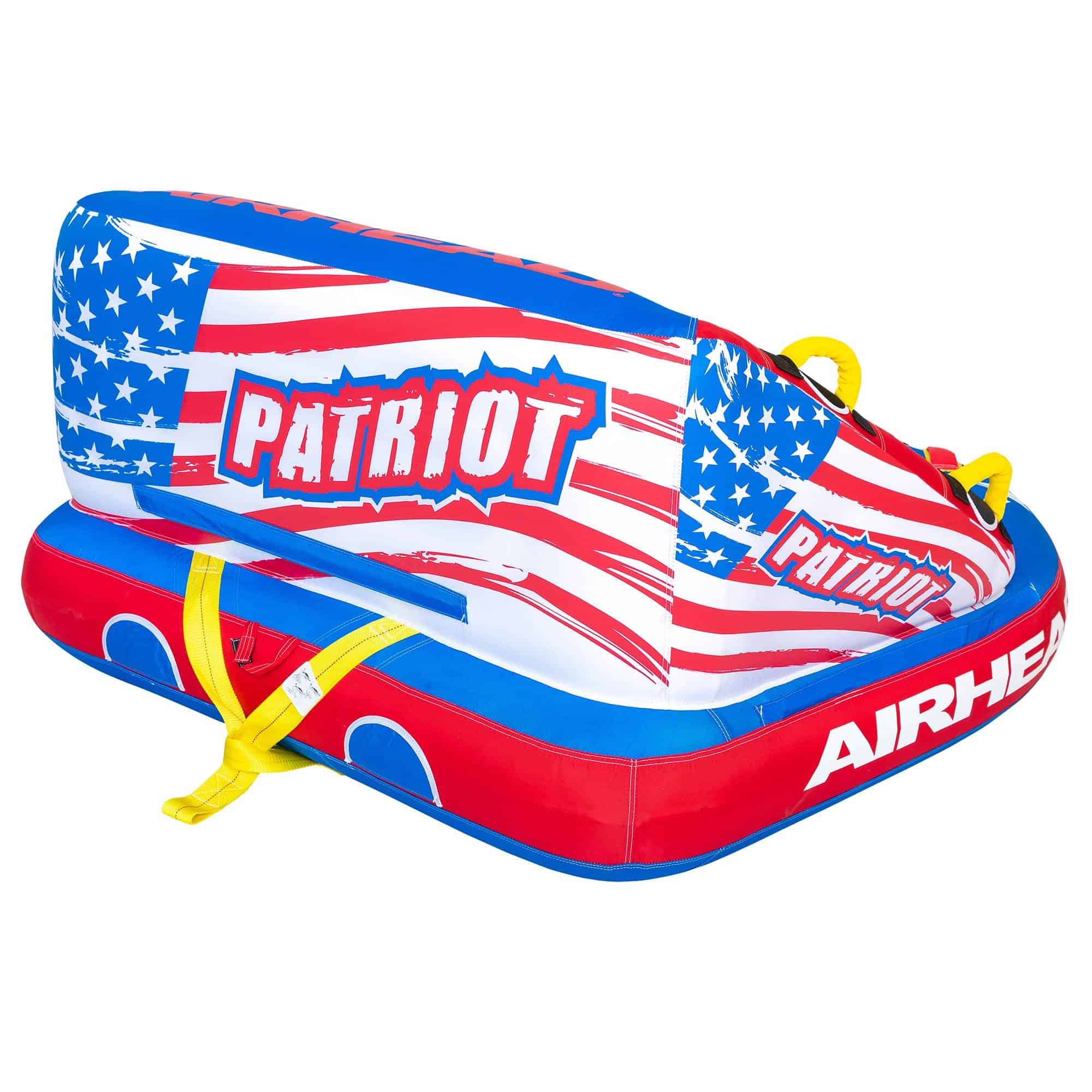 Airhead Patriot 2-Person Towable Kwik-Connect Chariot Style Tube with Tow Rope