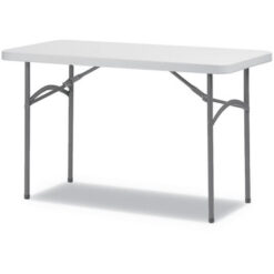 Alera Rectangular Plastic 8 Foot Folding Table, Gray