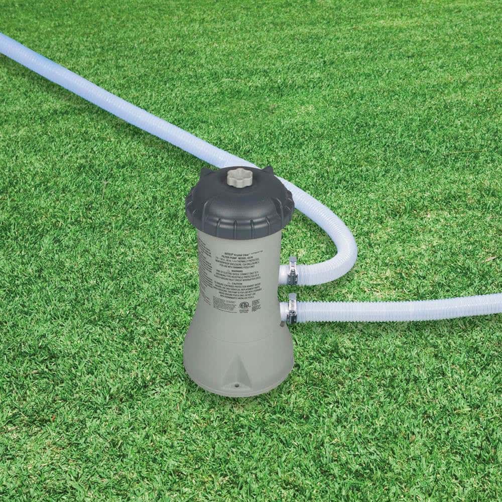 Intex 10' x 30" Round Above Ground Pool W/ Cartridge Filter Pump, 2 Filters & Cover