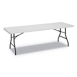Alera Rectangular Plastic 8 Foot Folding Table, Gray