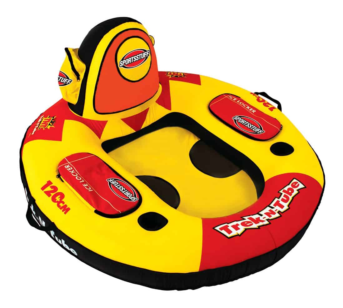 Sportsstuff Trek N Tube Inflatable Water Tube with Cooler, Cup holder, & Pockets