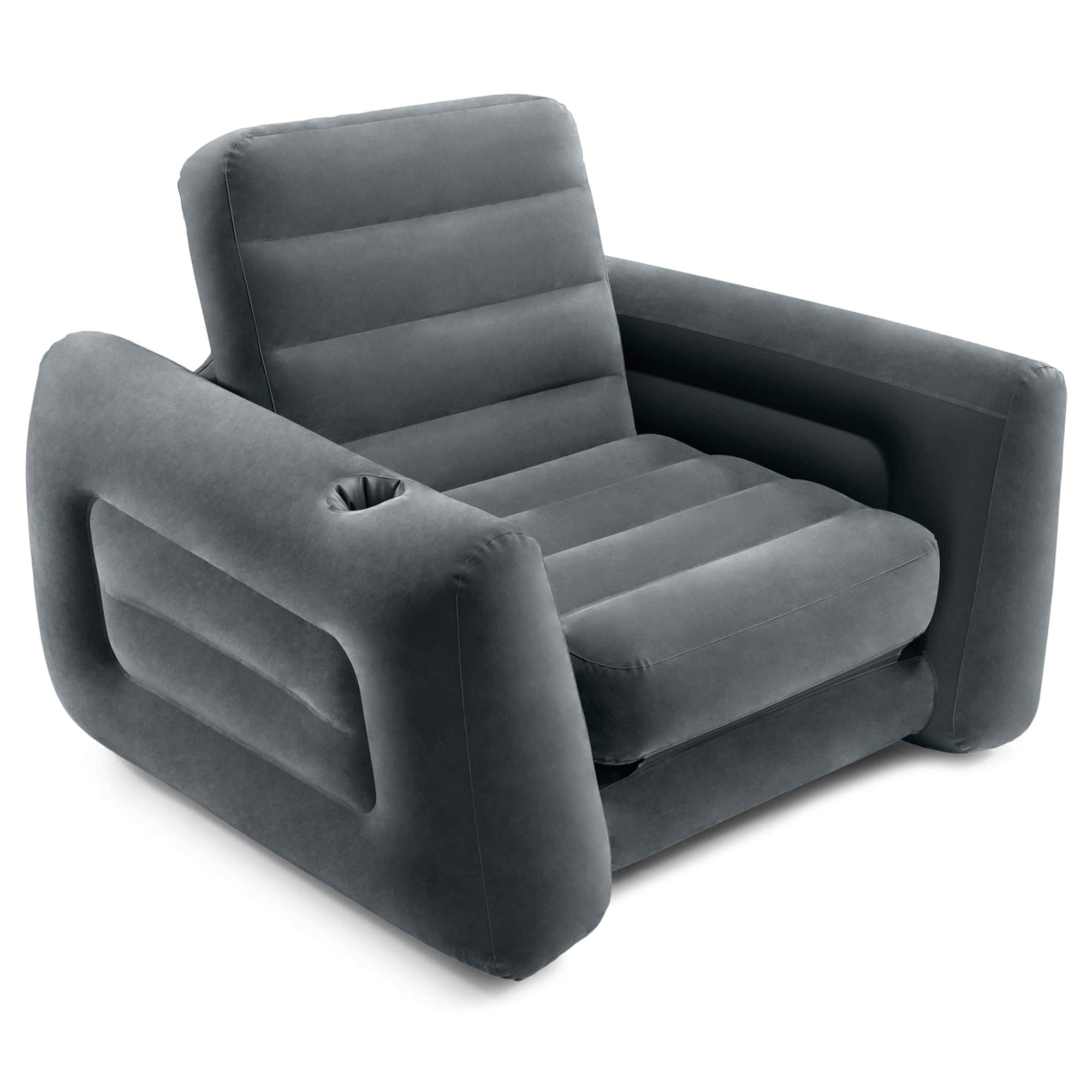 Intex Inflatable Pull Out Sofa Chair Sleeper w/ Twin Sized Air Mattress (3 Pack)