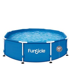 Funsicle 8ft x 30in Round Activity Above Ground Pool with SkimmerPlus Filter Pump, Age 6 & up
