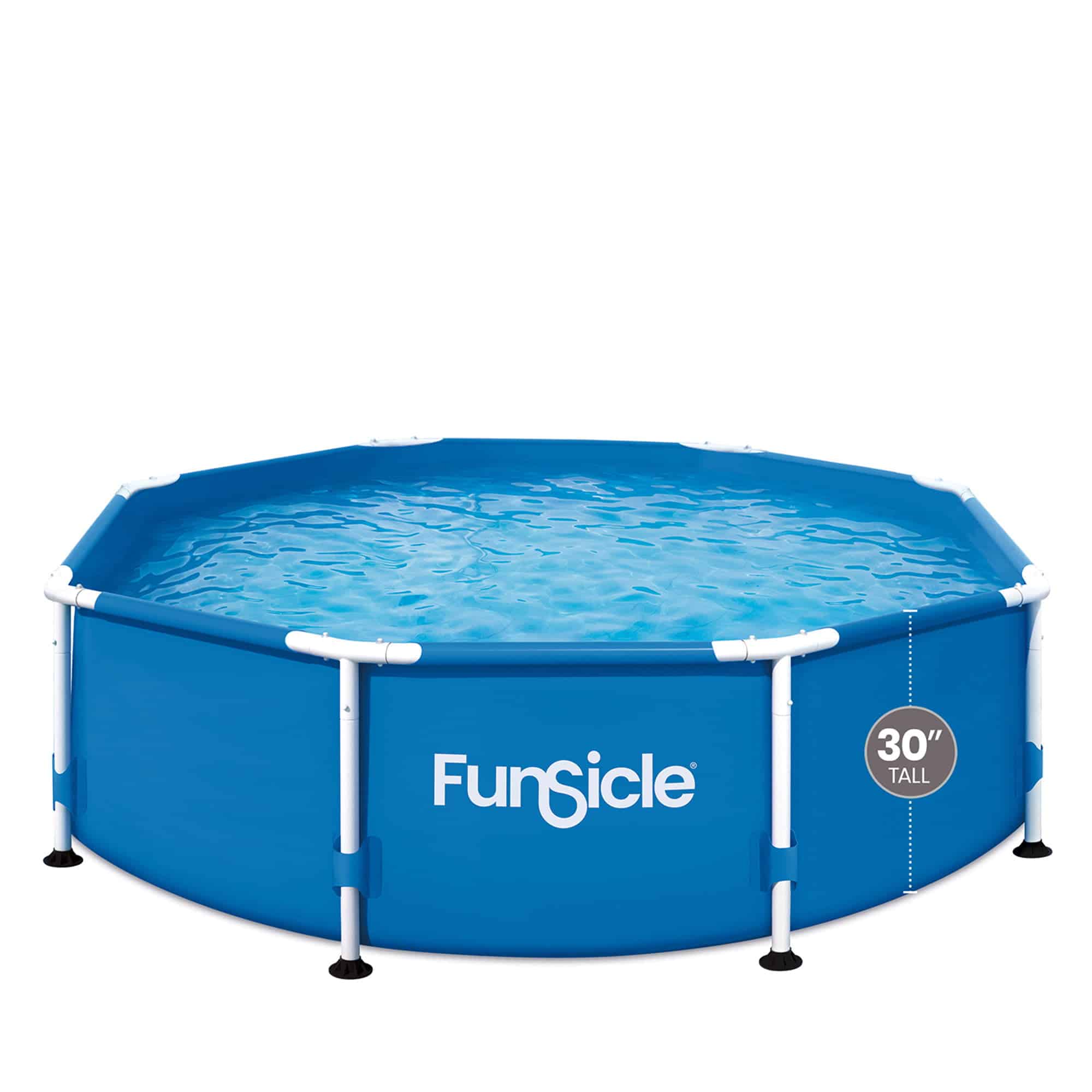 Funsicle 8ft x 30in Round Activity Above Ground Pool with SkimmerPlus Filter Pump, Age 6 & up