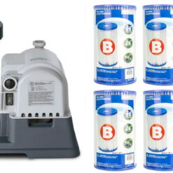 Intex 2500 GPH Krystal Clear Pool Filter Pump w/ GCFI & 6 Type B Cartridges