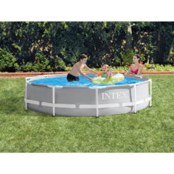 Intex 10ft x 10ft x 30in Pool w/ 10 Foot Round Pool Cover and Filter Cartridge