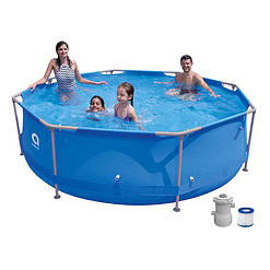 JLeisure Avenli 9ft x 30in 1,158gal Round Frame Easy Assembly Swimming Pool