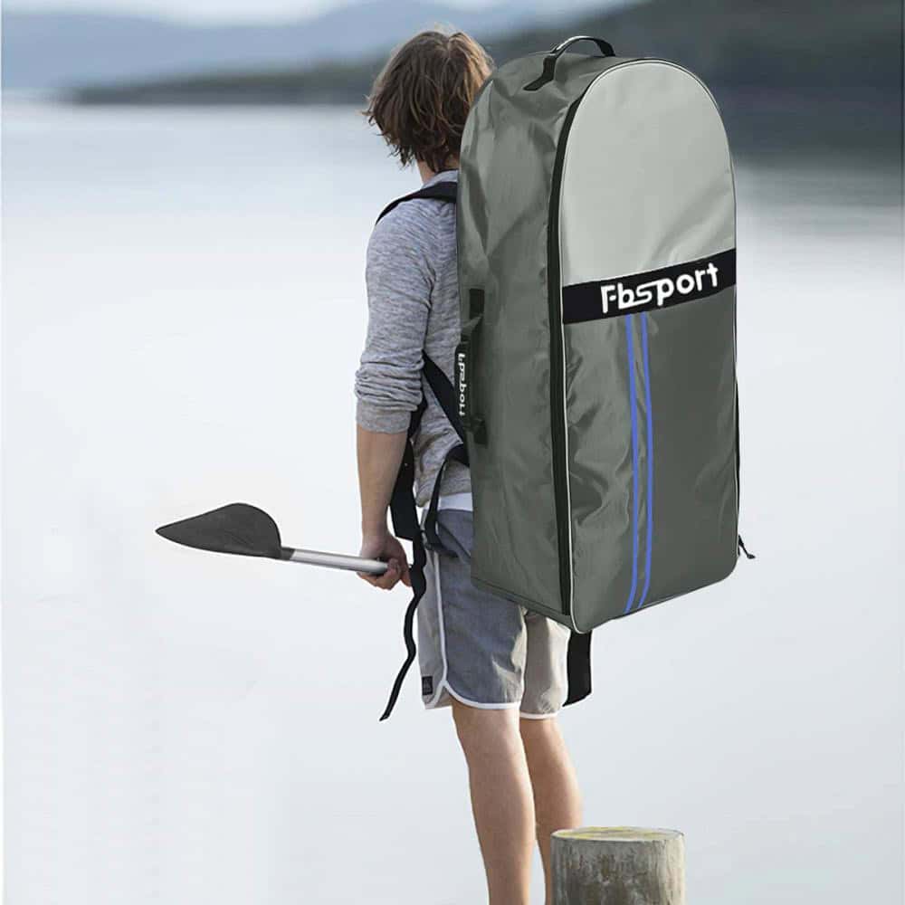 Summer Sale, FBSPORT Paddle Board 10 ft Inflatable Stand Up Paddle Boards with Premium Sup Accessories & Backpack, Non-Slip Deck, Waterproof Bag, Leash, Paddle and Pump,Blue