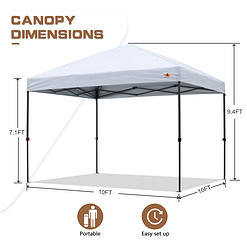 ABCCANOPY 10 ft x 10 ft Easy Pop up Outdoor Canopy Tent, White