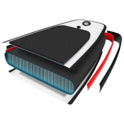 vidaXL Inflatable Stand Up Paddleboard Set Black and White 2727