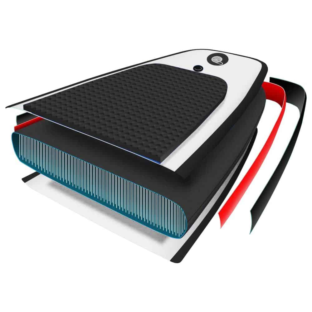 vidaXL Inflatable Stand Up Paddleboard Set Black and White 2727