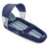 Aqua Leisure Luxurious Inflatable Pool Lounger Float w/ Sunshade Canopy, Blue
