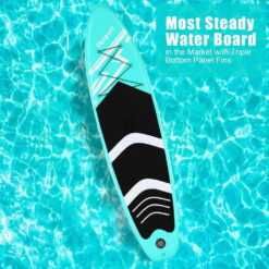 FBSPORT Inflatable Paddle Board, 11' Stand Up Paddleboard with Durable SUP Accessories & Carry Bag, Mint Green