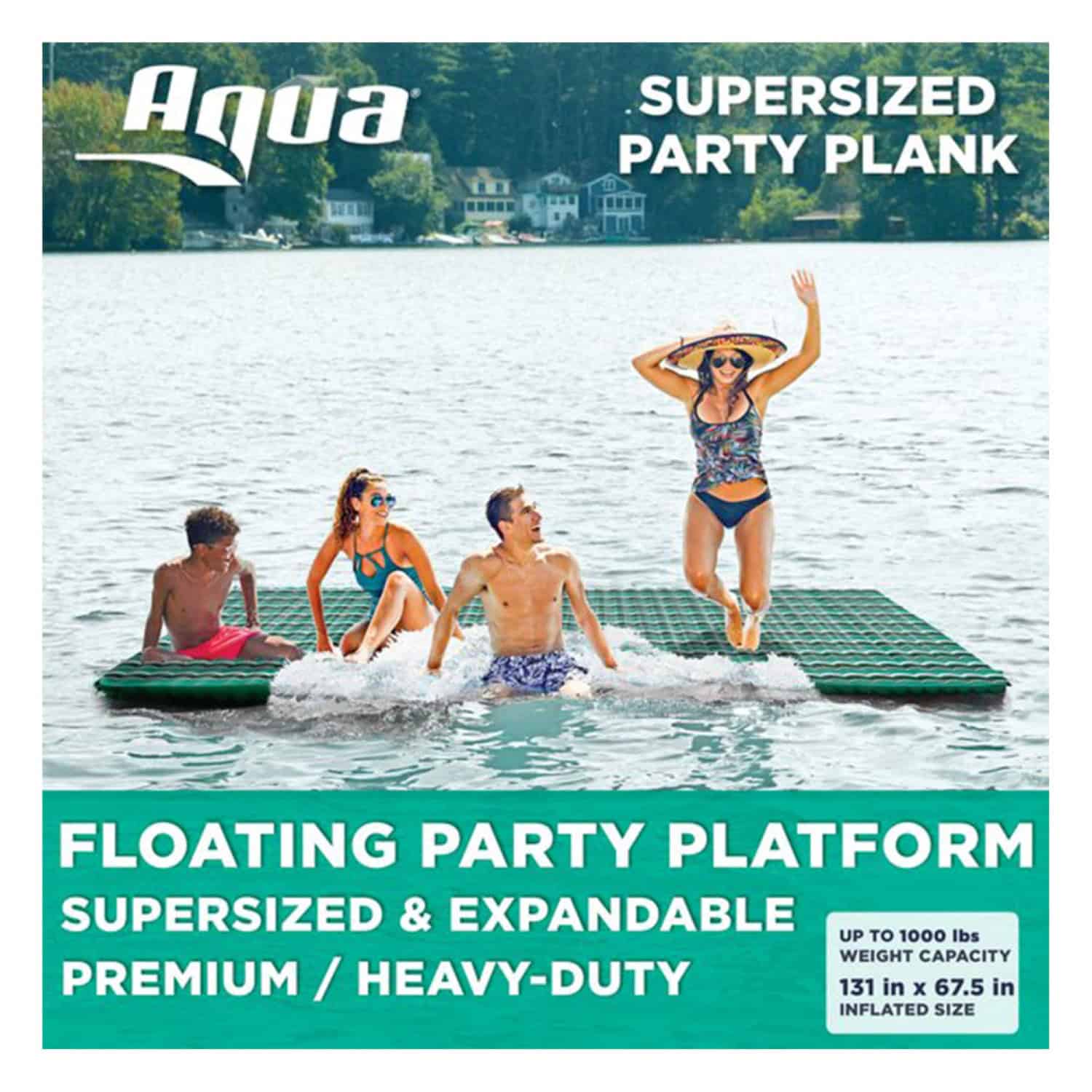 Aqua Leisure 11 Foot Inflatable and Supersized Floating Party Platform