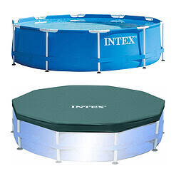 Intex 10' x 2.5' Circle 10" Deep Metal Frame Above Ground Pool