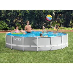 Intex 15 Foot x 42 Inch Prism Frame Above Ground Swimming Pool Set with Filter