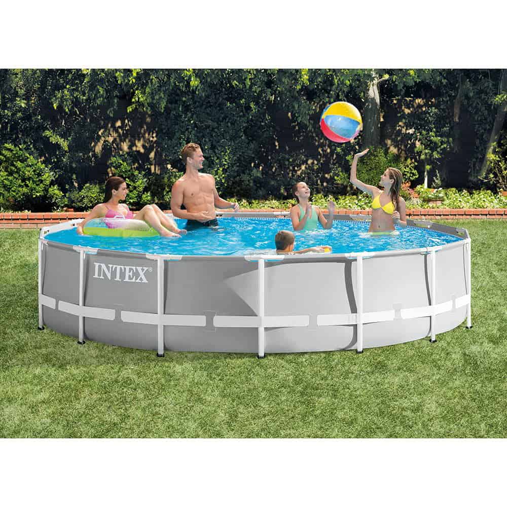Intex 15 Foot x 42 Inch Prism Frame Above Ground Swimming Pool Set with Filter