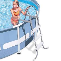 Intex 12 x 2.5 Foot Metal Frame Pool Above Ground Pool with Filter and Accessories Round