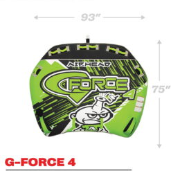 Airhead G-Force 4-Person Towable Boat Tube Float, Heavy-Duty Nylon, Green