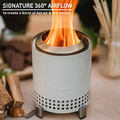 Solo Stove Mesa Tabletop Fire Pit with Stand, Low Smoke Outdoor Mini Fire, Stainless Steel, With Travel Bag, 6.9 x 5.1 in, 1.4lbs