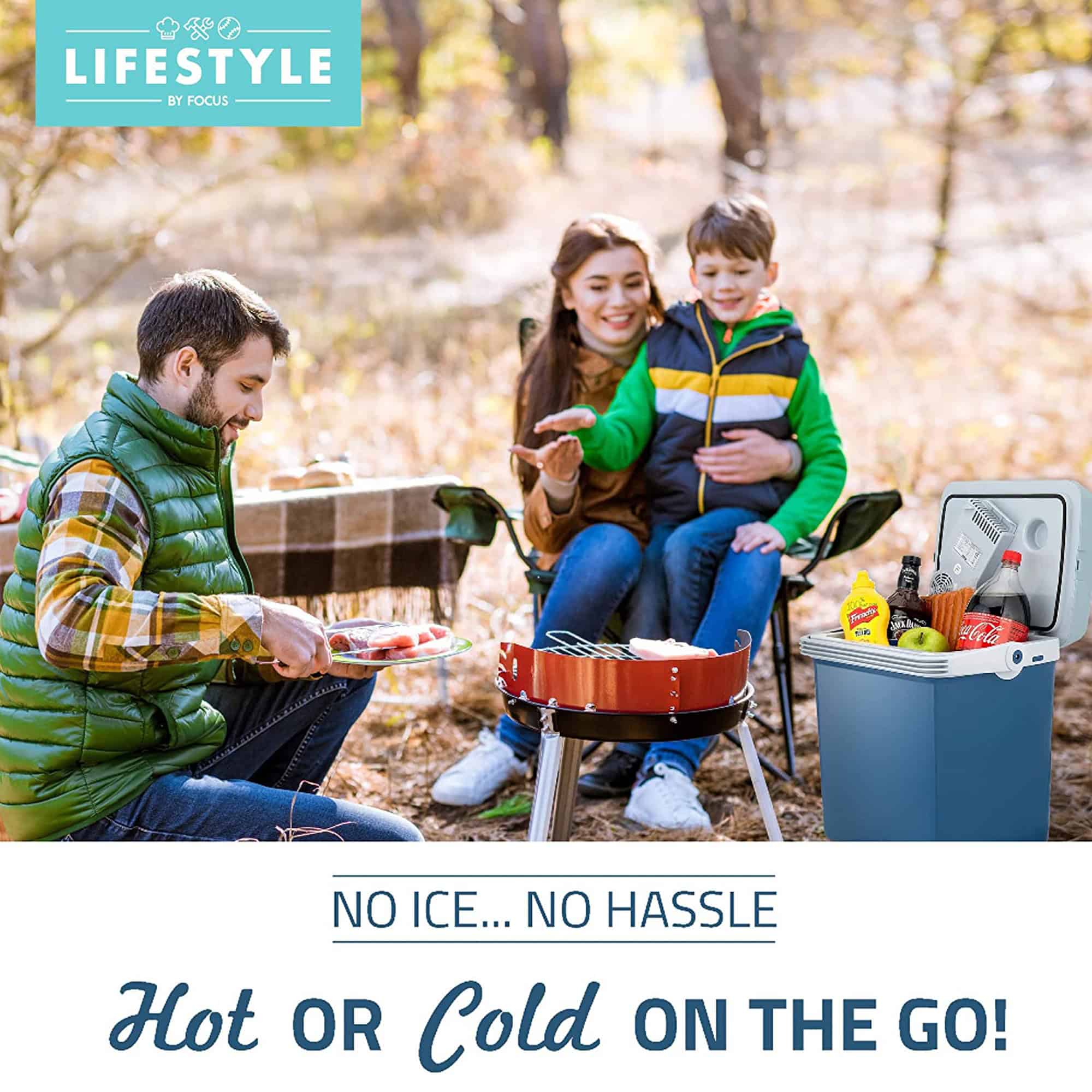 Lifestyle Electric Cooler & Portable Food Warmer for Car, 34-Qt Capacity