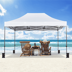 Yaheetech 10x15ft Canopy Tent with Metal Frame for Commercial Market Party, White