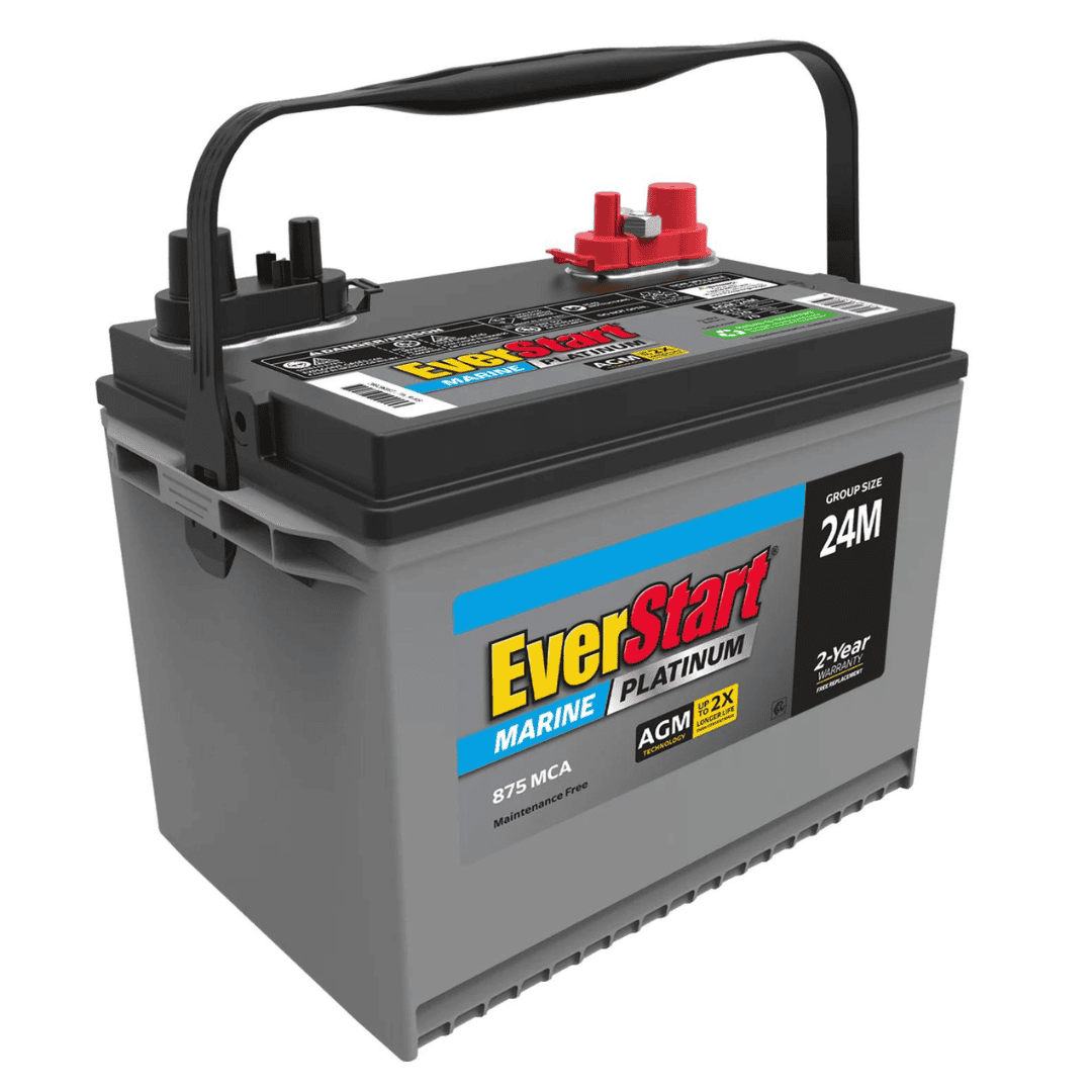 EverStart Platinum BOXED AGM Marine and RV Deep Cycle Battery Group Size 24M, 12 Volt 875 MCA