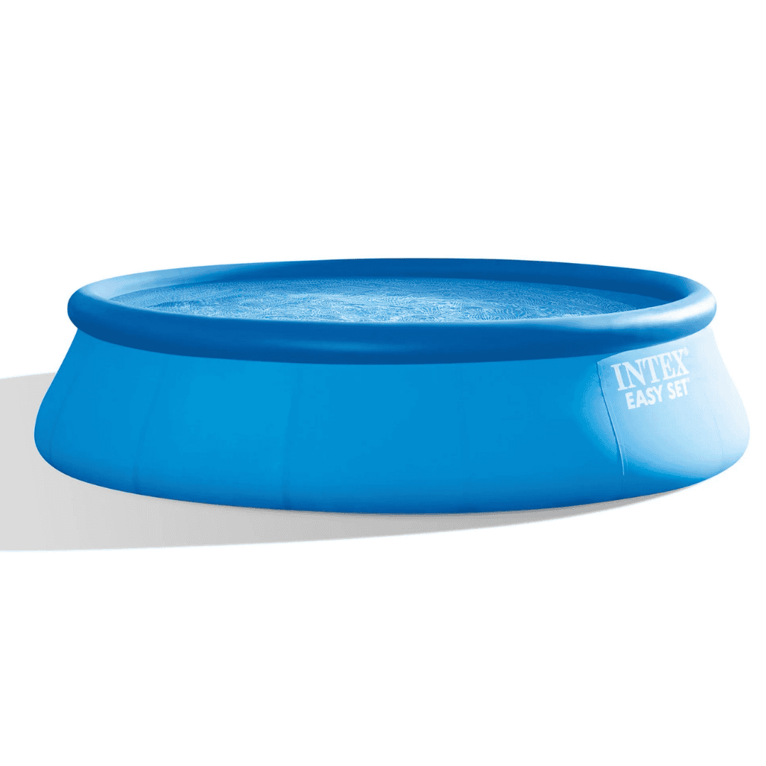 Intex 15' x 48" Inflatable Easy Set Above Ground Swimming Pool, Ladder And Pump