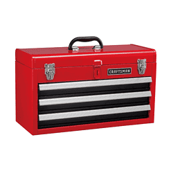 CRAFTSMAN Portable 20.5-in Ball-bearing 3-Drawer Red Steel Lockable Tool Box