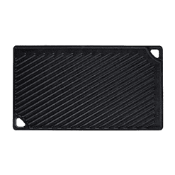 Lodge LDP3 Cast Iron Rectangular Reversible Grill/Griddle, 9.5-inch x 16.75-inch, Black