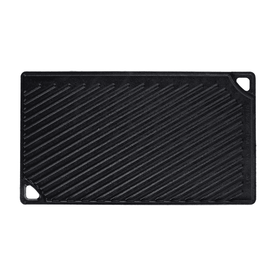 Lodge LDP3 Cast Iron Rectangular Reversible Grill/Griddle, 9.5-inch x 16.75-inch, Black