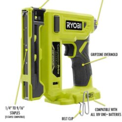RYOBI P317 ONE+18V Cordless Compression Drive 3/8 in. Crown Stapler (Tool Only)