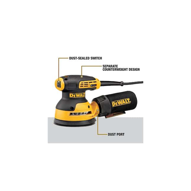 DEWALT Power Sanders DWE6423 3-Amp Corded Orbital Sander with Dust Management