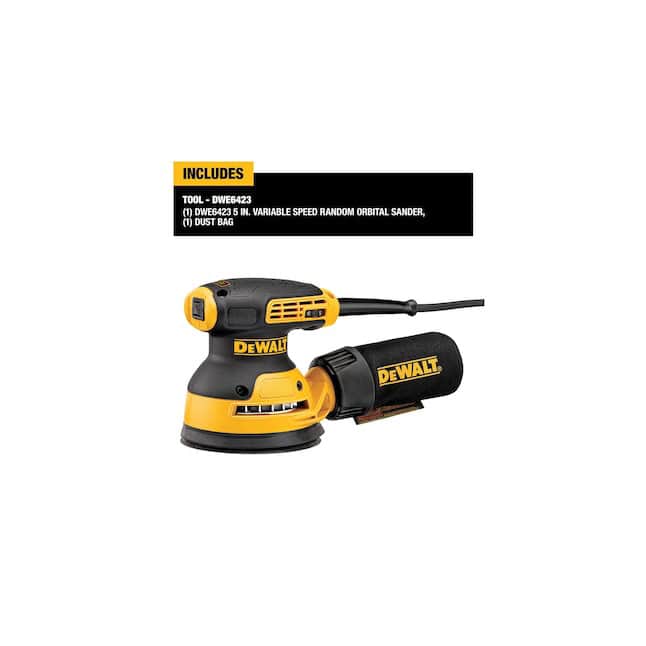 DEWALT Power Sanders DWE6423 3-Amp Corded Orbital Sander with Dust Management
