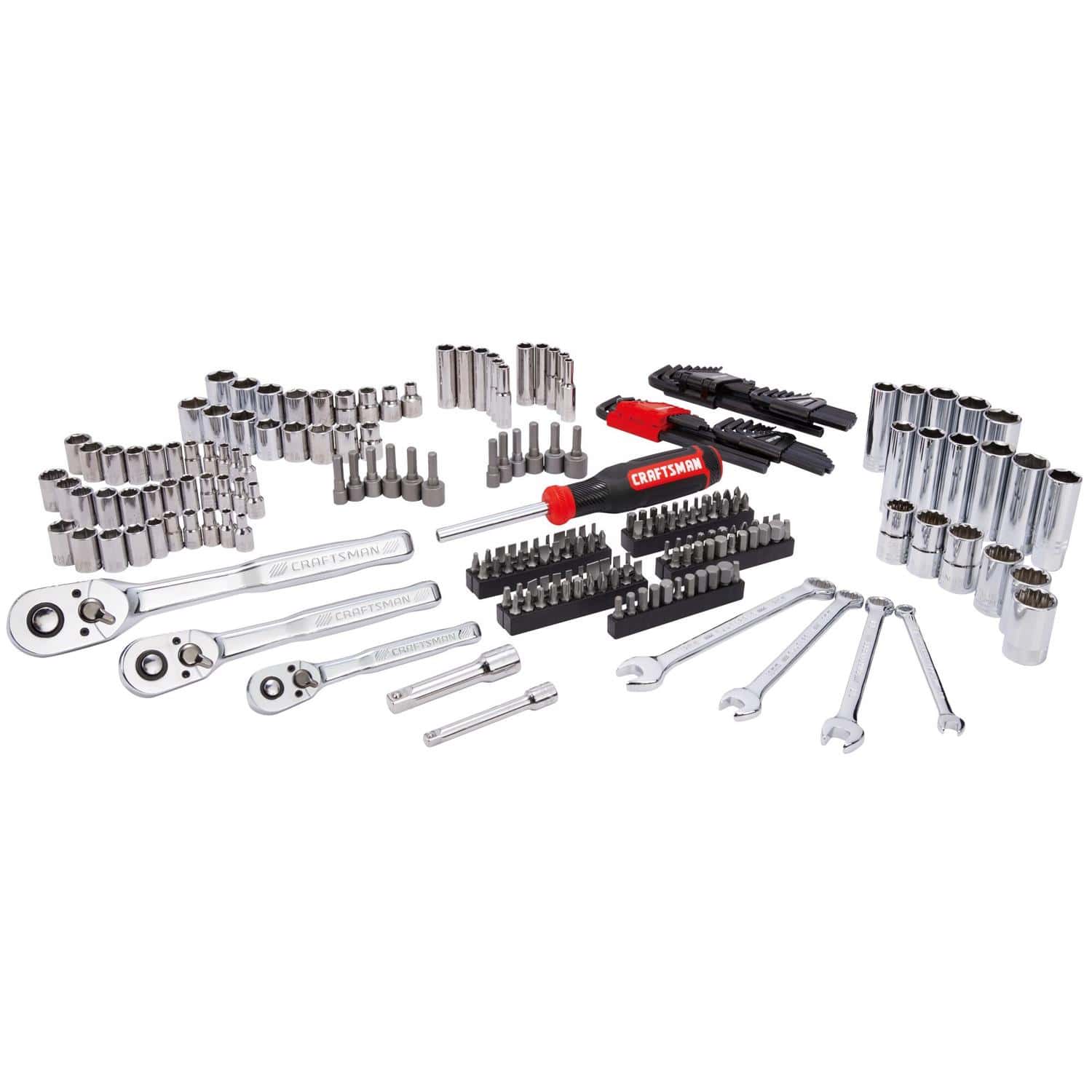 Craftsman CMMT45243 1/4, 3/8 and 1/2 in. drive Metric and SAE 6 Point Mechanic's Tool Set 243 pc