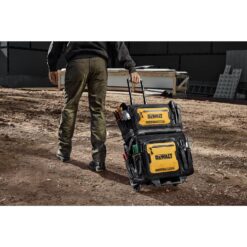 DeWalt Ballistic Nylon Tool Bag On Wheels Roller Tool Bag 27 pocket Black/Yellow 1 pc