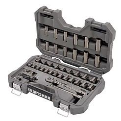 Craftsman OVERDRIVE 3/8 in. drive Metric/SAE 6 Point Mechanic's Tool Set 49 pc