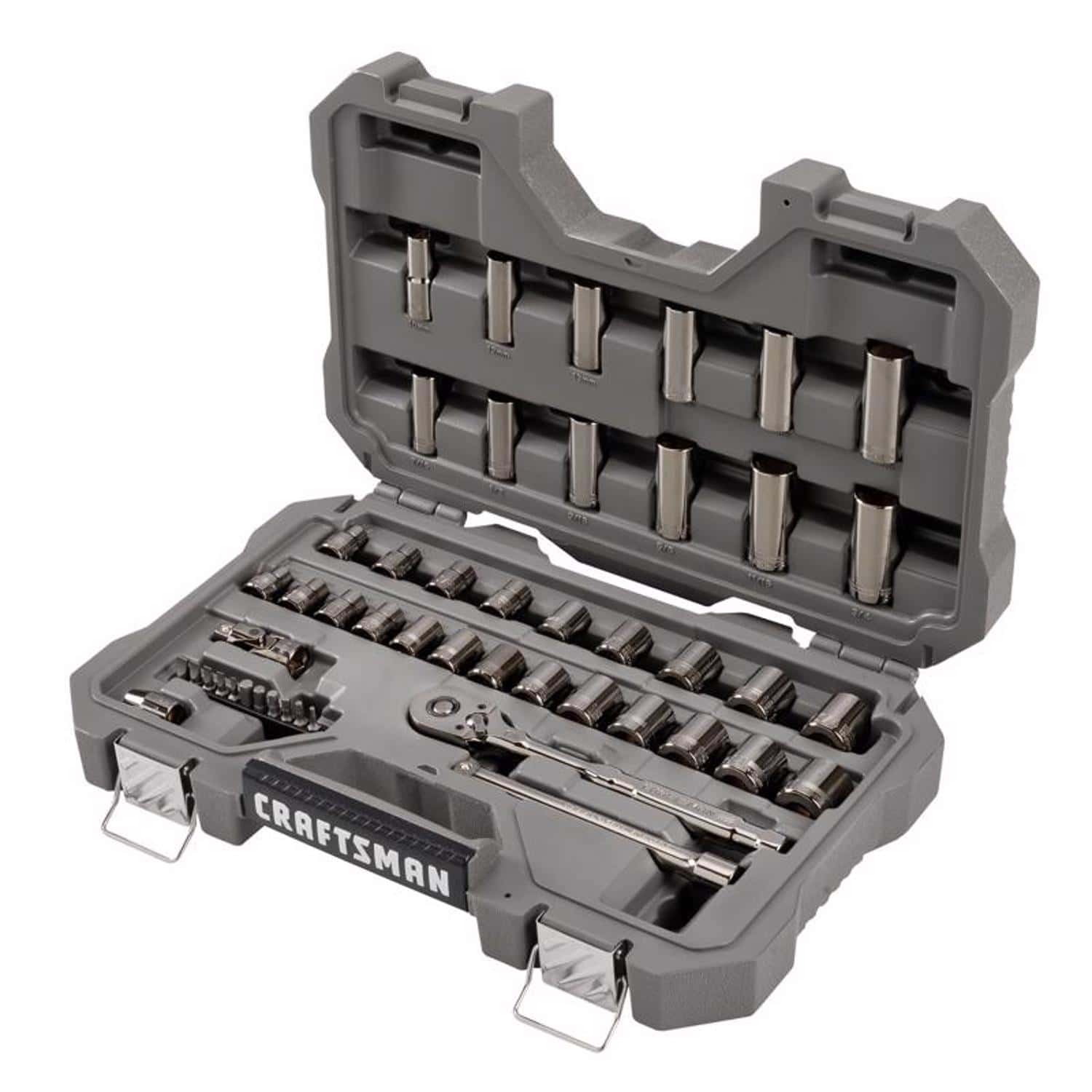 Craftsman OVERDRIVE 3/8 in. drive Metric/SAE 6 Point Mechanic's Tool Set 49 pc