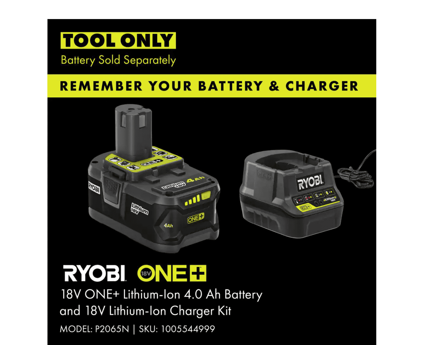 RYOBI P2607BTL ONE+ 18V 18 in. Cordless Battery Hedge Trimmer (Tool Only)