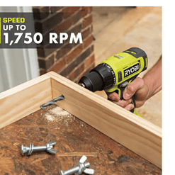 RYOBI PCL206K2 ONE+ 18V Cordless 1/2 in. Drill/Driver Kit with (2) 1.5 Ah Batteries and Charger