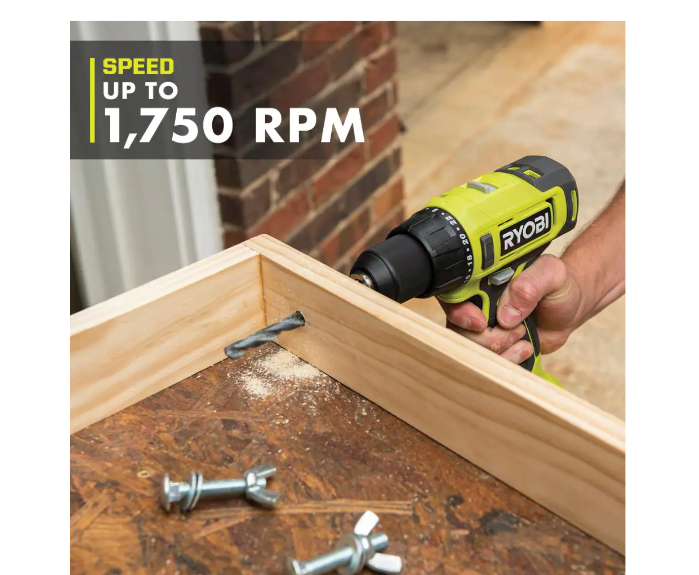RYOBI PCL206K2 ONE+ 18V Cordless 1/2 in. Drill/Driver Kit with (2) 1.5 Ah Batteries and Charger