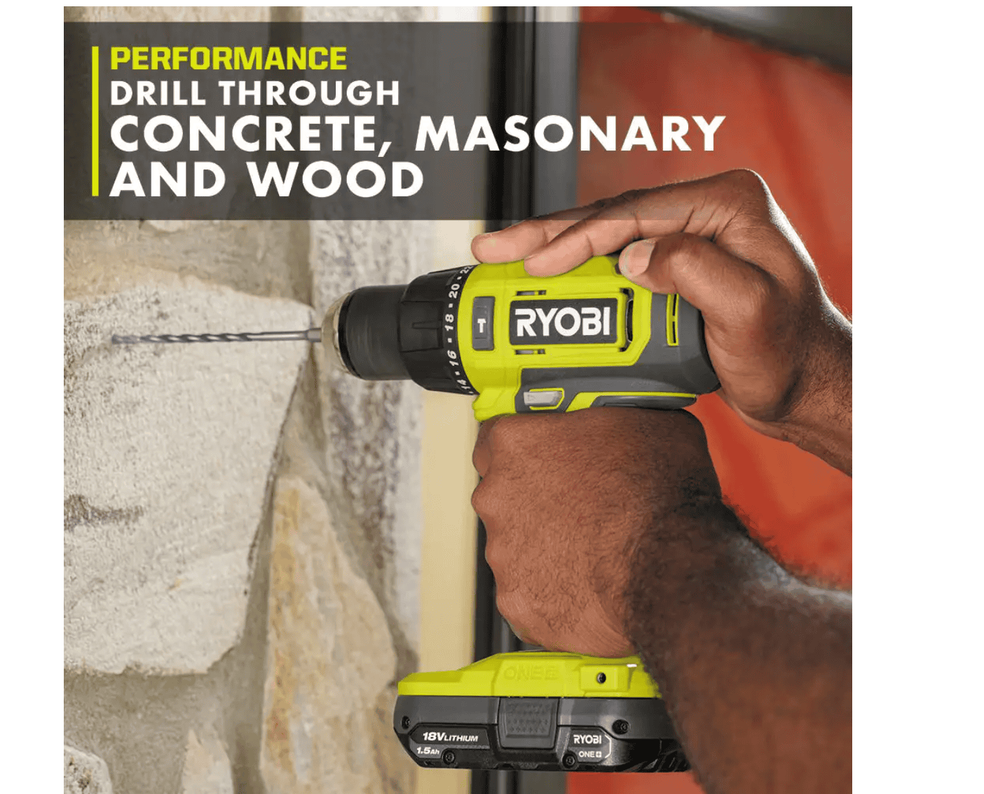 RYOBI PCL220B ONE+ 18V Cordless 1/2 in. Hammer Drill (Tool Only)