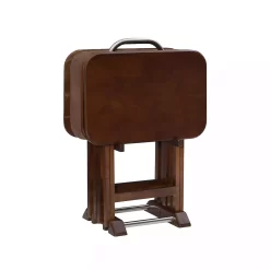 Linon Burke Tray Table & Stand 5-piece Set